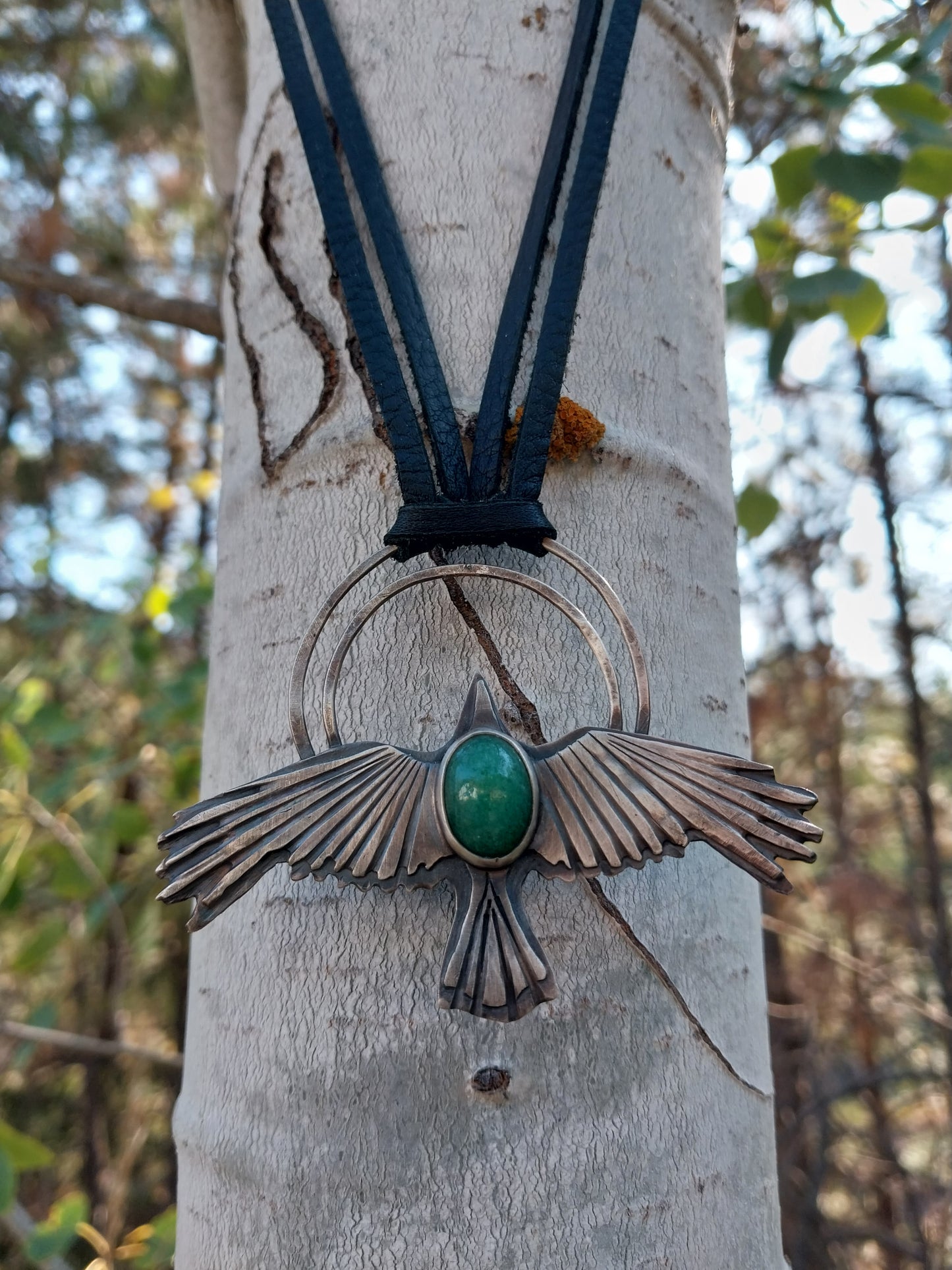 Taking Flight Necklace 2 leather strap