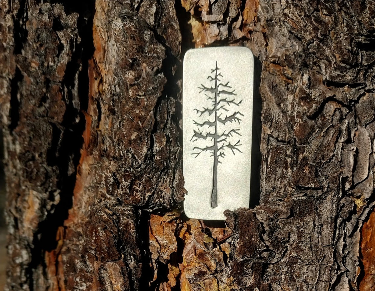 Conifer Tree Statement Studs (Sterling Silver)
