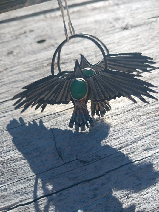 Taking Flight Dangles (Chrysoprase)