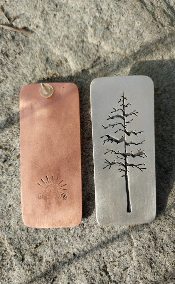 Conifer Tree Statement Studs  (Sterling Silver)