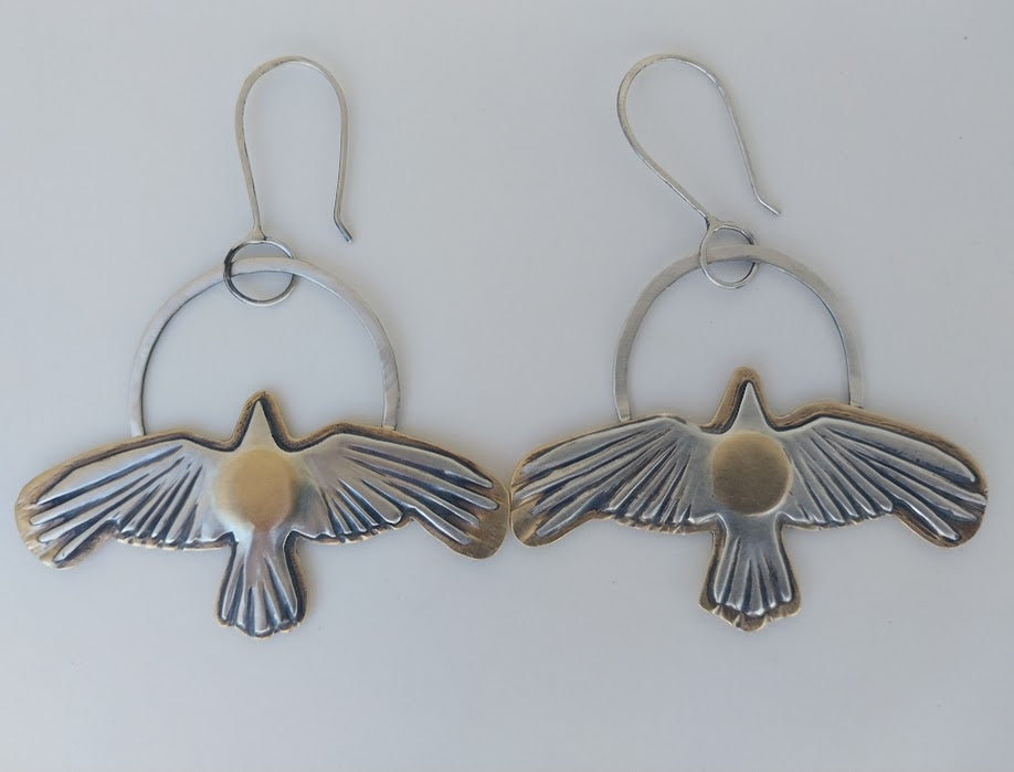 Taking Flight Dangles  (Sterling Silver & Brass)