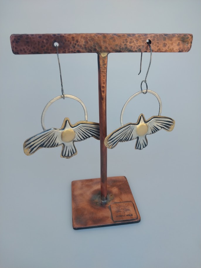 Taking Flight Dangles  (Sterling Silver & Brass)
