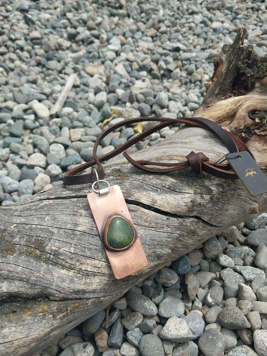 Tree Necklace Copper w/ stone