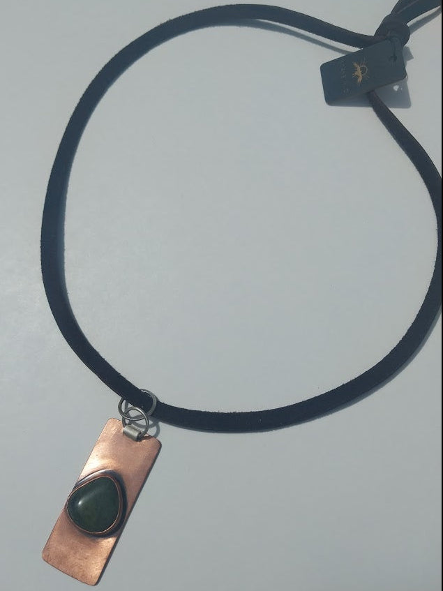 Tree Necklace Copper w/ stone